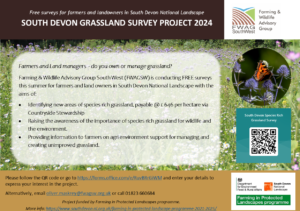 Flyer for Devon Grassland Survey Project