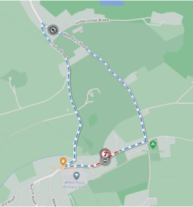 Map of road closure